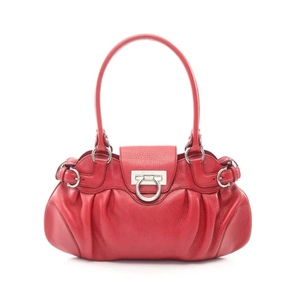 Salvatore Ferragamo Marissa Gancini Handbag Leather Red